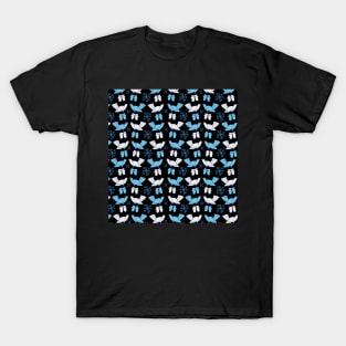 Birds with Mittens in the Snow Pattern T-Shirt